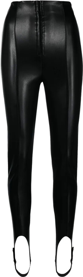 Philosophy di Lorenzo Serafini Stirrup-Cuffs Faux Leather Leggings