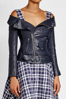 Thumbnail for your product : Faith Connexion Off-Shoulder Leather Jacket