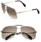 Thumbnail for your product : Alexander McQueen Metal Navigator Sunglasses