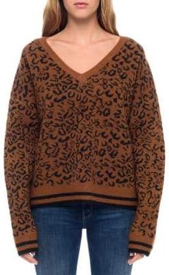 Line Samantha Leopard V-Neck Sweater