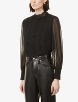 Thumbnail for your product : Ted Baker Lace-detail crepe blouse
