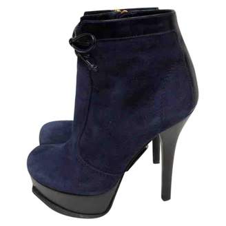 Fendi Navy Suede Ankle boots