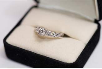 14k White Gold Diamond Engagement Size 4 Ring