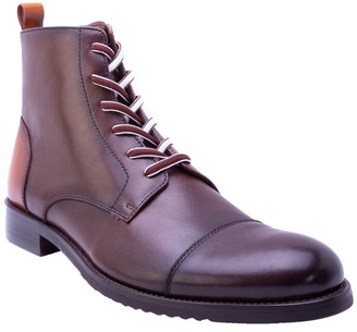 hugh cap toe lace up boot