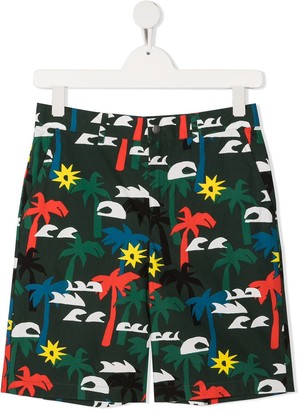 Stella McCartney Kids TEEN palm tree-print shorts