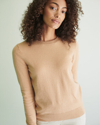 The Classic Cashmere Crew in Heather Grey | 100% Grade A Mongolian Cashmere - Size Medium by Quince