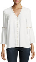 Thumbnail for your product : T Tahari Jasmine Lace-Inset Blouse