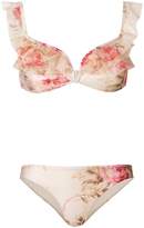 Thumbnail for your product : Zimmermann Corsair shoulder frill bikini