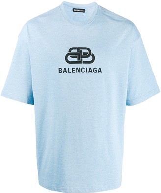 Balenciaga T Shirt Blue Men Shop The World S Largest Collection Of Fashion Shopstyle