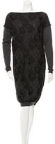 Thumbnail for your product : Lanvin Lace-Accented Wool Dress