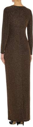 Lauren Ralph Lauren Long sleeve matallic knitted gown