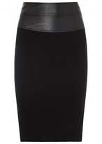 Thumbnail for your product : L'Agence L 'Agence Black leather panelled pencil skirt