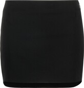 Black Asymmetric Mini Skirt 