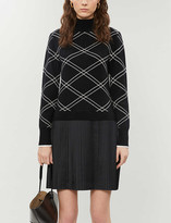 Thumbnail for your product : Ted Baker Floriiy Mockable check wool-blend dress