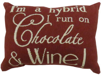 Park B Smith Park B. Smith I Run On Chocolate and Wine Decorative Pillow