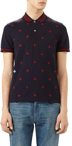 Gucci Cotton Polo w/Bees & Stars - ShopStyle