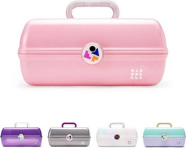 Caboodles CaboodlesOntheGoGirlinPinkShimmerMakeupBag:PlasticOrganizerwithLatches,Non-TravelSize