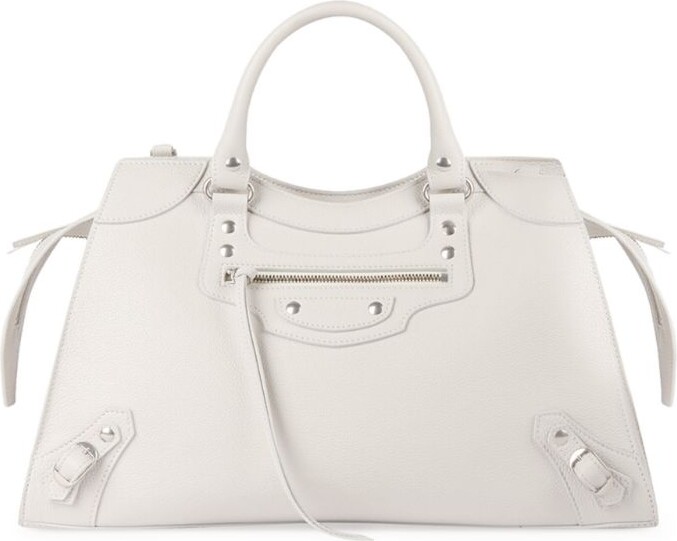 white balenciaga tote bolsa