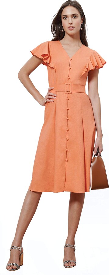 Donna Morgan Women's Jean 3/4 Bell Sleeve Velvet Sheath Dress