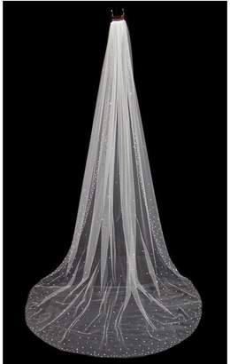 EllieHouse Women's Long Crystal Wedding Bridal Veil With Free Comb E87