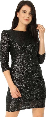 MIXLOT New Women Sequins Leaf Print Embellished Ladies Christmas Party Bodycon Party Dress TOP