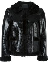 Marc Jacobs MARC JACOBS CRACKLE EFFECT CROPPED JACKET