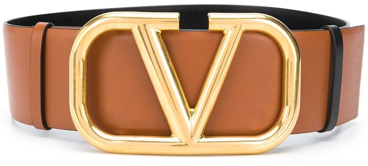 Valentino Garavani VLogo reversible leather belt - ShopStyle