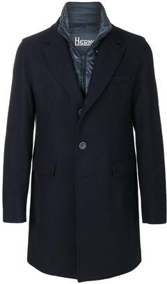 Herno Men's Blue Wool Coat