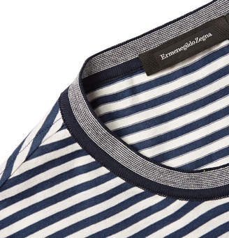 Ermenegildo Zegna Slim-Fit Striped Cotton T-Shirt