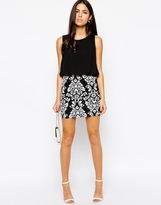 Thumbnail for your product : TFNC Michelle Dress with Barqoue Print Skirt