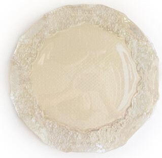 ChargeIt! by Jay Roberta Iris Luster Glass Charger Plate 13"D