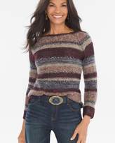 Thumbnail for your product : Chico's Chicos Navy Beaded Buckle Belt
