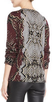 Thumbnail for your product : Zadig & Voltaire Python-Print Cashmere Knit Sweater