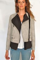 Thumbnail for your product : O2nd O'2nd Stripe Tweed Zip Up Jacket