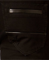 Thumbnail for your product : INC International Concepts Men's Slim Fit Ripped Black Wash Faux Leather Trim Jeans, Only at Macy's
