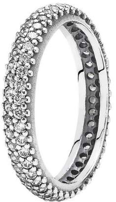Pandora Pearl Cubic Zirconia Silver Ring - Size L 190909CZ-52