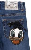 Thumbnail for your product : MonnaLisa Donald Duck Cotton Denim Effect Jeans