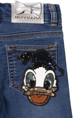 MonnaLisa Donald Duck Cotton Denim Effect Jeans