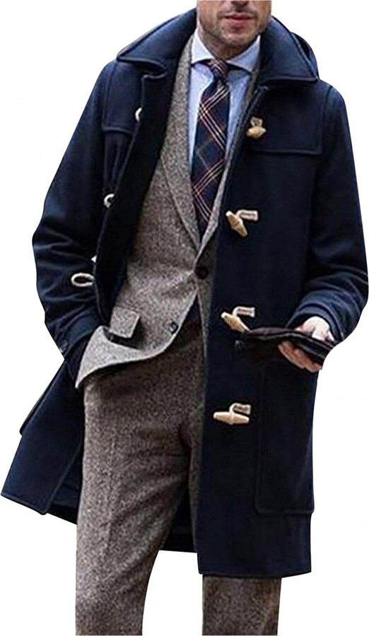 open front peacoat