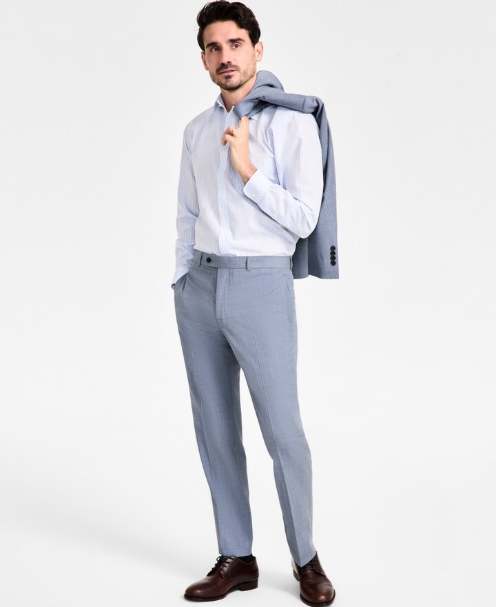 Brooks Brothers B by Men's Wool-Blend Stretch Classic-Fit Suit Separates Pant