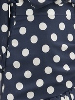 Thumbnail for your product : Balmain Ruffled Polka-dot Silk-georgette Mini Skirt - Navy Multi