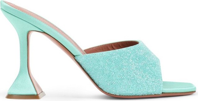 Amina Muaddi Lupita Embellished Dust Slippers