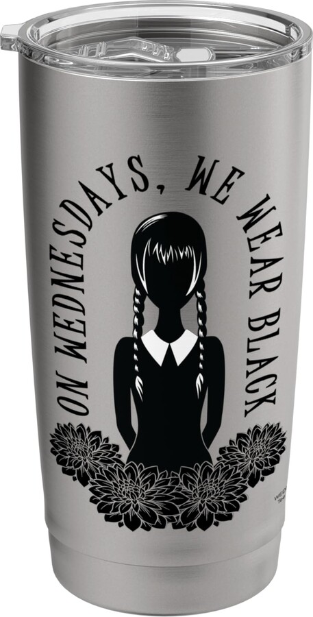 Wednesday We Wear Black Silhouette Stainless Steel Insulated Tumbler