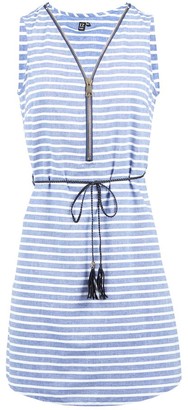 M&Co Izabel striped zip front shift dress