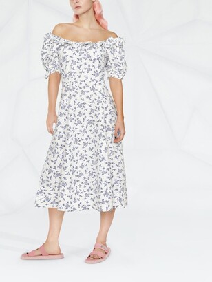 Polo Ralph Lauren Ruffle-Trim Floral Midi Dress