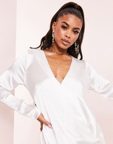 Thumbnail for your product : ASOS DESIGN drape front mini shift dress with cowl back