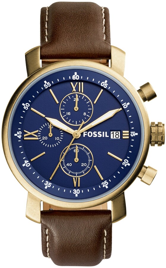 Fossil Men's Rhett Chronograph, GoldTone Stainless Steel Watch ShopStyle