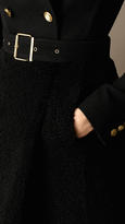 Thumbnail for your product : Burberry Shearling Skirt Fitted Coat
