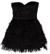 Thumbnail for your product : Blaque Label Strapless Feather-Accented Dress