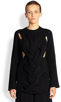 Thumbnail for your product : Comme des Garcons Front-Braid Wool Sweater